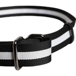 Dolce & Gabbana Black Yellow Logo Striped Metal Buckle Belt BEL9340-90