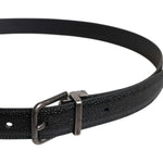 Dolce & Gabbana Black Calf Leather Classic Metal Buckle Belt BEL9343-90