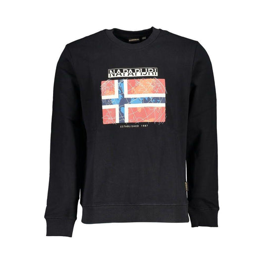 Napapijri Black Cotton Men Sweater Napapijri Black