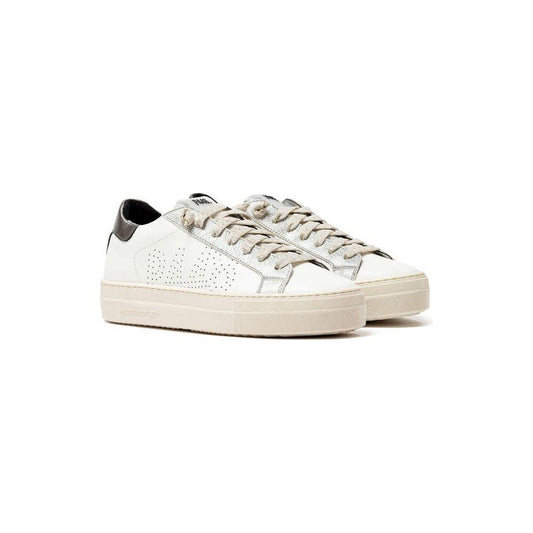 P448 White Leather Sneaker P448 Light Gray