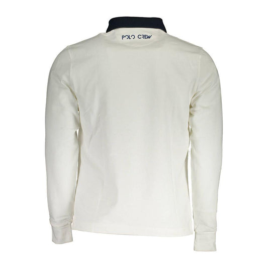 La Martina White Cotton Men Polo Shirt La Martina Light Gray
