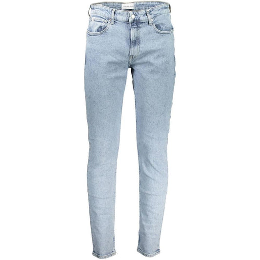 Calvin Klein Light Blue Cotton Men Jeans Calvin Klein Gray