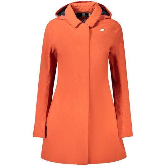 K-WAY Red Polyester Women Coat KW-34190-S