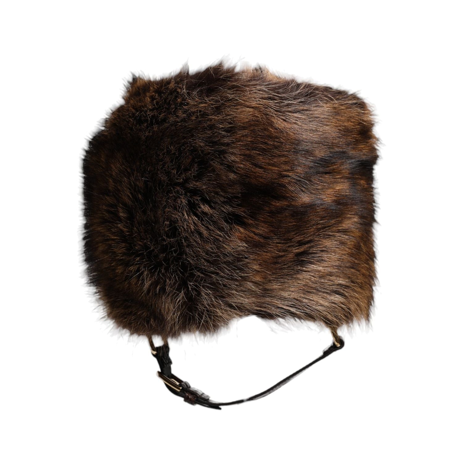 Dolce & Gabbana Brown Fur Women Bucket Hat