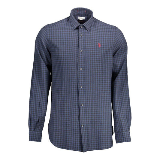 U.S. POLO ASSN. Blue Cotton Men Shirt U.S. POLO ASSN. Dark Slate Gray