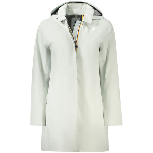 K-WAY Green Polyester Women Coat KW-34216-M