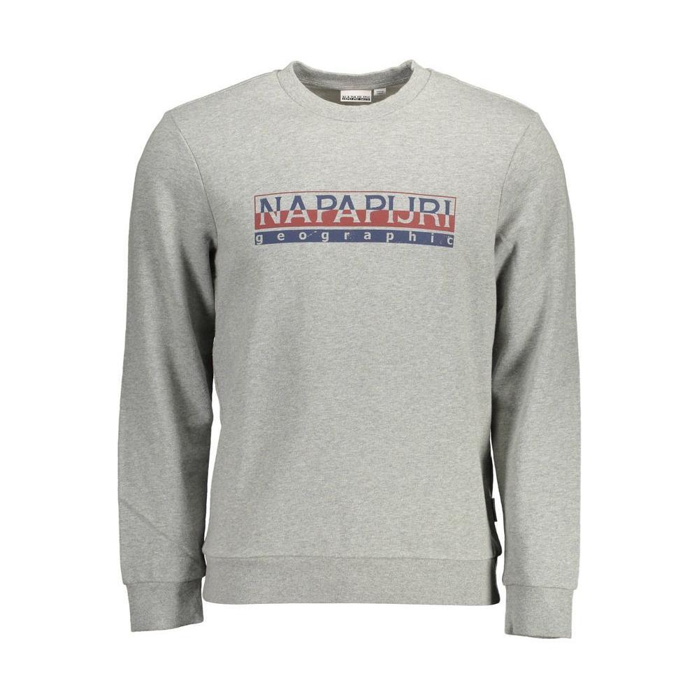 Napapijri Gray Cotton Men Sweater NA-11723-XL