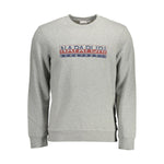 Napapijri Gray Cotton Men Sweater NA-11723-XL
