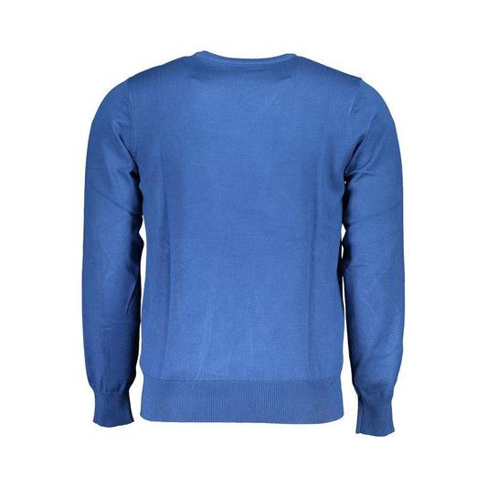 U.S. Grand Polo Blue Nylon Sweater U.S. Grand Polo Steel Blue