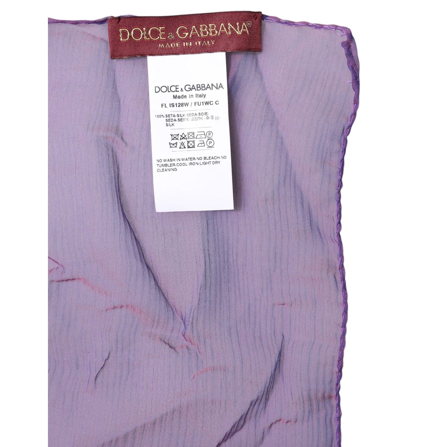 Dolce & Gabbana Purple Silk Rectangle Wrap Shawl Scarf