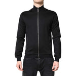 Dolce & Gabbana Black Cotton Logo Full Zip Men Bomber Jacket JKT41574-48