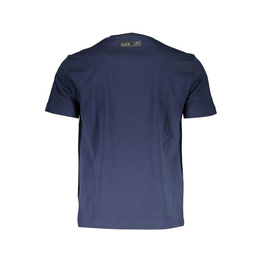 Plein Sport Blue Cotton Men T-Shirt Plein Sport Dark Slate Gray