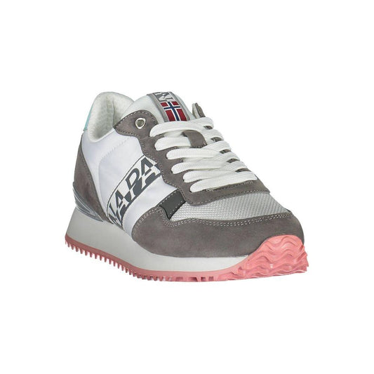Napapijri White Polyester Women Sneaker Napapijri Rosy Brown