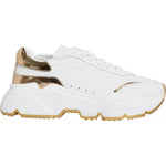Dolce & Gabbana White Gold Daymaster Low Top Sneakers Shoes LA11770#5-41
