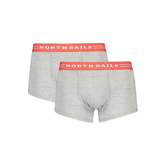 North Sails Gray Cotton Underwear North Sails Light Gray