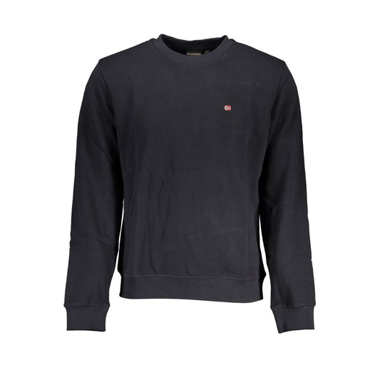 Napapijri Elegant Black Long Sleeved Crew Neck Sweatshirt Napapijri Dark Slate Gray