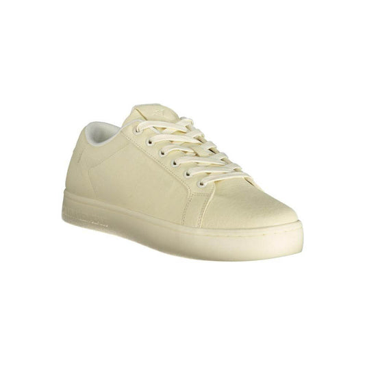 Calvin Klein White Polyester Men Sneaker Calvin Klein Gray