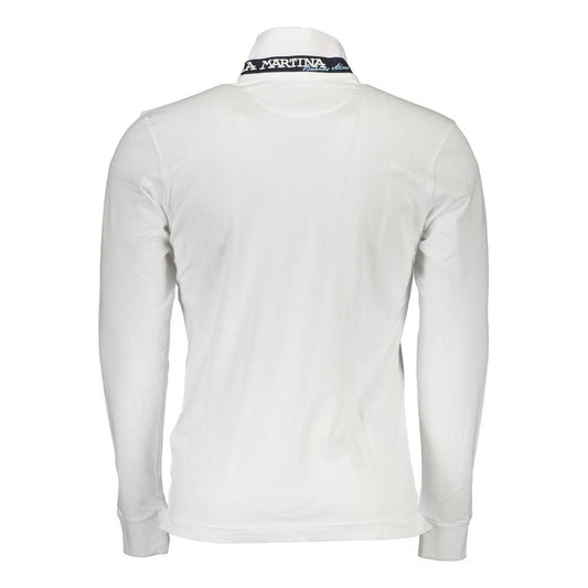La Martina Elegant Slim Fit Polo with Embroidery Details La Martina Light Gray