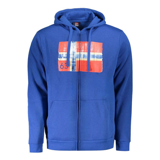 Norway 1963 Blue Cotton Men Sweater Norway 1963 Steel Blue