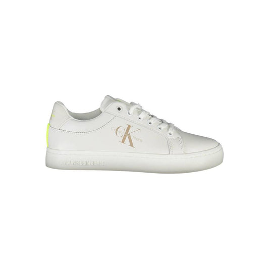 Calvin Klein White Leather Women Sneaker Calvin Klein Light Gray