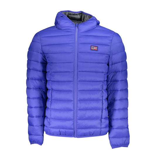 Norway 1963 Chic Blue Polyamide Hooded Jacket Norway 1963 Slate Blue