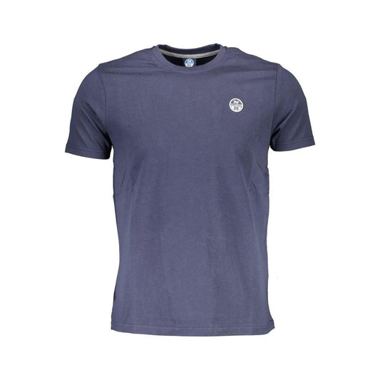 North Sails Blue Cotton Men T-Shirt North Sails Dim Gray
