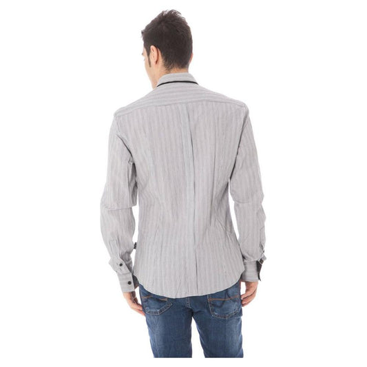 Costume National White Cotton Men Shirt Costume National Gray