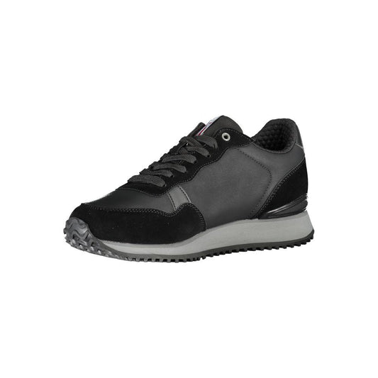 Napapijri Sleek Black Contrast Lace Sneakers Napapijri Dark Slate Gray
