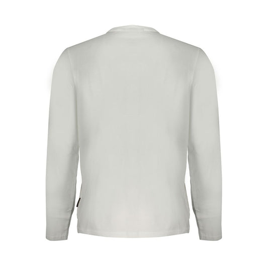 Napapijri White Cotton T-Shirt Napapijri Light Gray