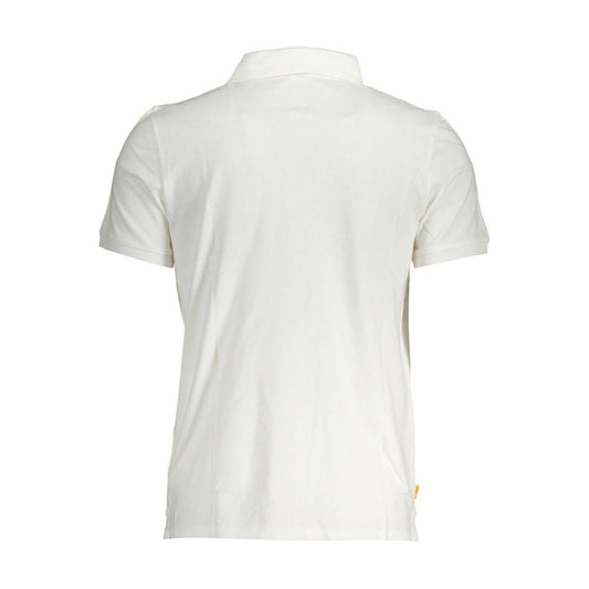 Timberland White Cotton Men Polo Shirt Timberland Light Gray