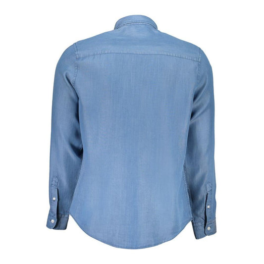 North Sails Blue Lyocell Shirt North Sails Light Slate Gray