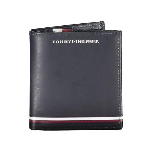 Tommy Hilfiger Blue Leather Men Wallet Tommy Hilfiger Dark Slate Gray