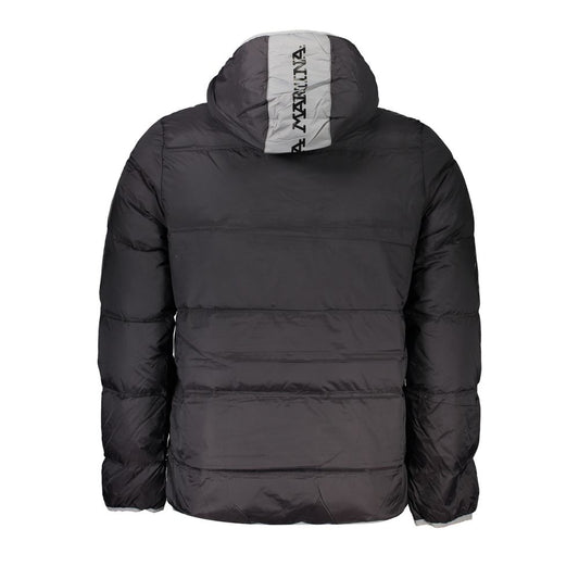 La Martina Elegant Hooded Lightweight Jacket La Martina Dark Slate Gray