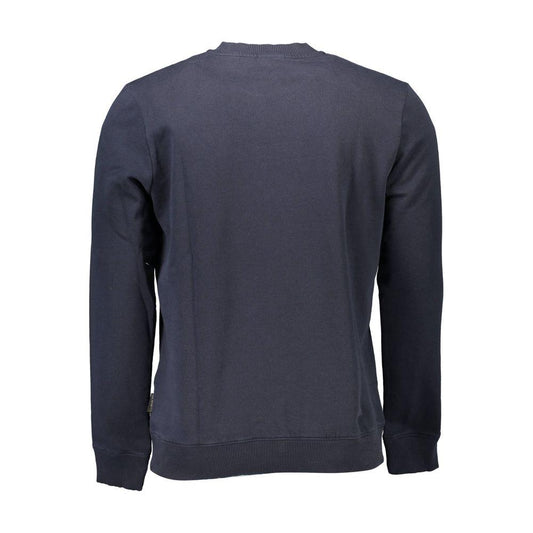 Napapijri Blue Cotton Men Sweater Napapijri Dark Slate Gray