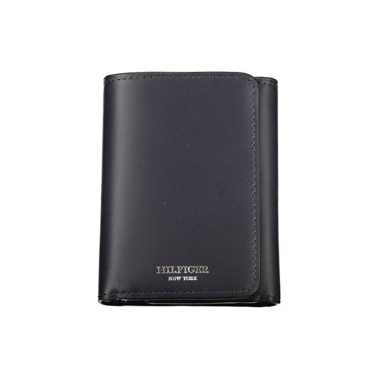 Tommy Hilfiger Elegant Blue Leather Wallet for Men Tommy Hilfiger Dark Slate Gray