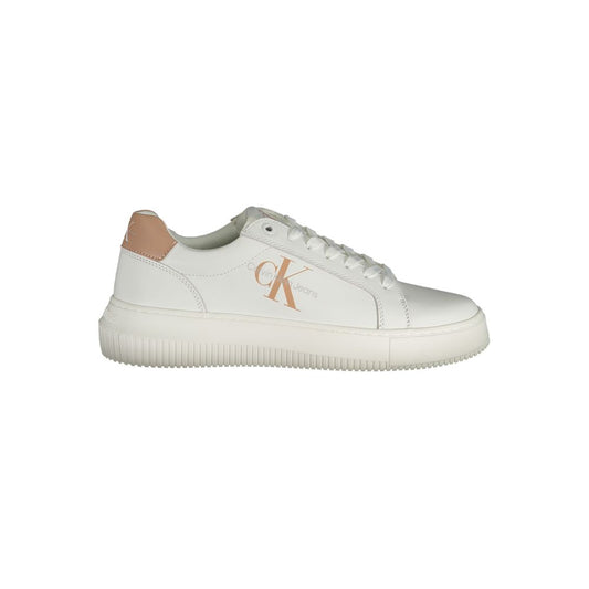 Calvin Klein White Leather Women Sneaker Calvin Klein Light Gray
