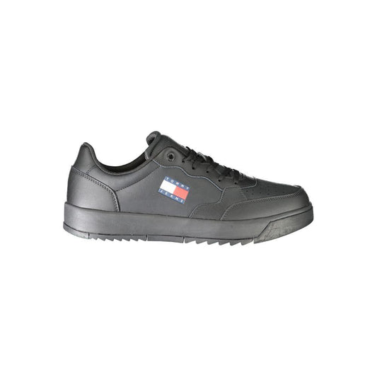 Tommy Hilfiger Black Polyethylene Men Sneaker Tommy Hilfiger Dim Gray