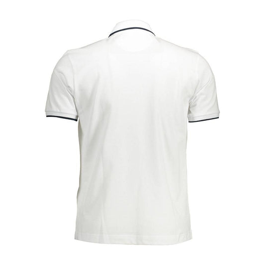 La Martina White Cotton Men Polo Shirt La Martina Lavender