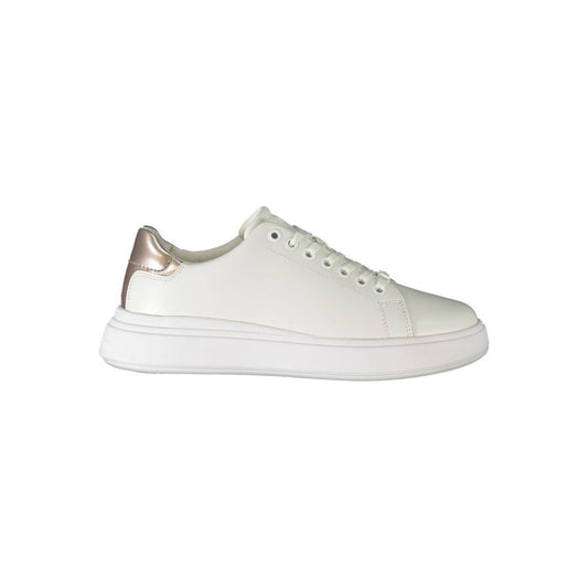 Calvin Klein White Polyester Sneaker Calvin Klein Light Gray