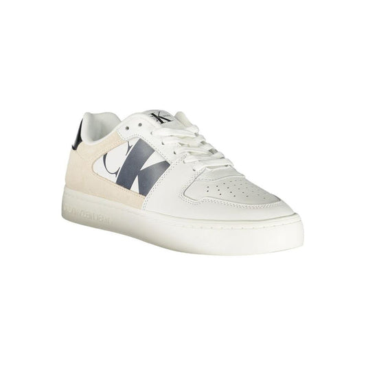 Calvin Klein White Polyester Sneaker Calvin Klein Light Gray