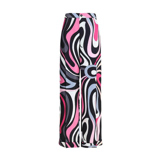 Emilio Pucci Marble print silk Pants Emilio Pucci Dark Slate Gray