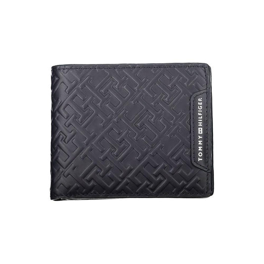 Tommy Hilfiger Blue Leather Men Wallet Tommy Hilfiger Dark Slate Gray