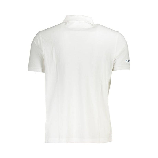 La Martina White Cotton Men Polo Shirt La Martina Lavender