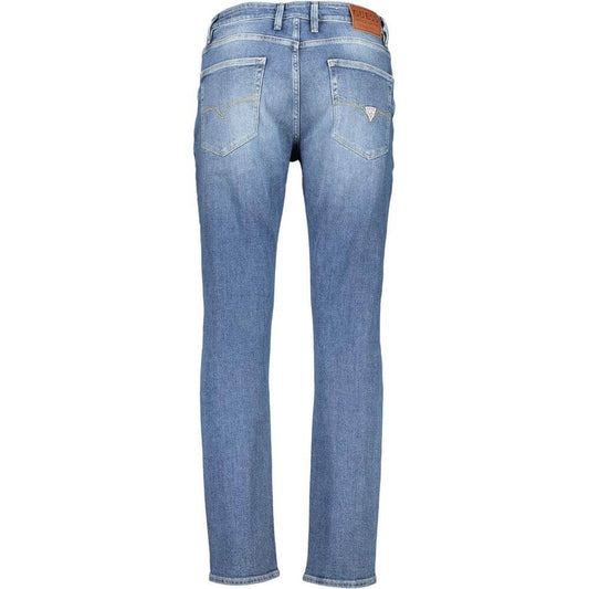 Guess Jeans Blue Cotton Jeans & Pant Guess Jeans Slate Gray