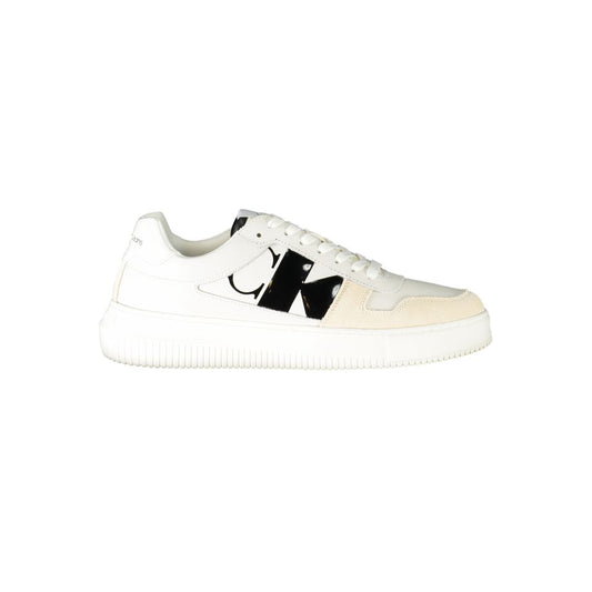Calvin Klein White Polyester Sneaker Calvin Klein Beige