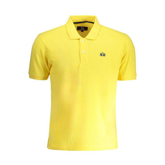 La Martina Yellow Cotton Polo Shirt La Martina Light Goldenrod