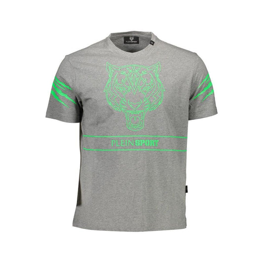 Plein Sport Brown Cotton Men T-Shirt