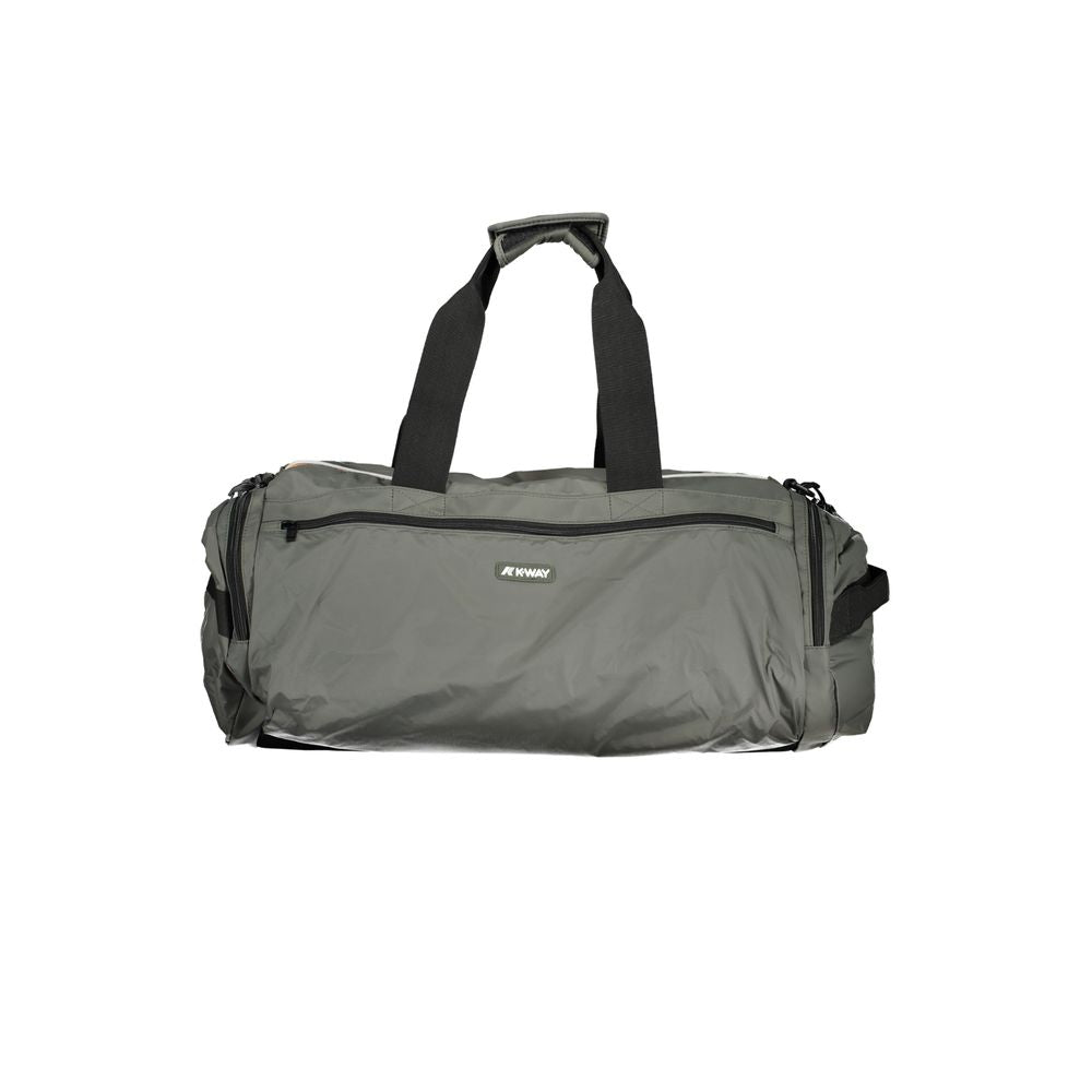 Front view with bag zipped and handles upright.