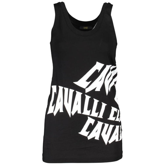 Cavalli Class Black Cotton Women Top Cavalli Class Black