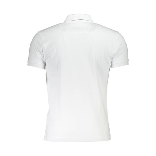 La Martina White Cotton Men Polo Shirt La Martina Lavender